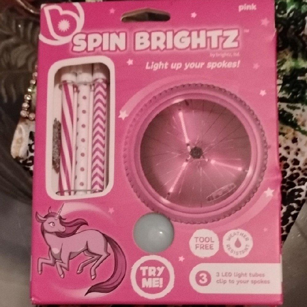 Spin Pink LED Spoke Lights by